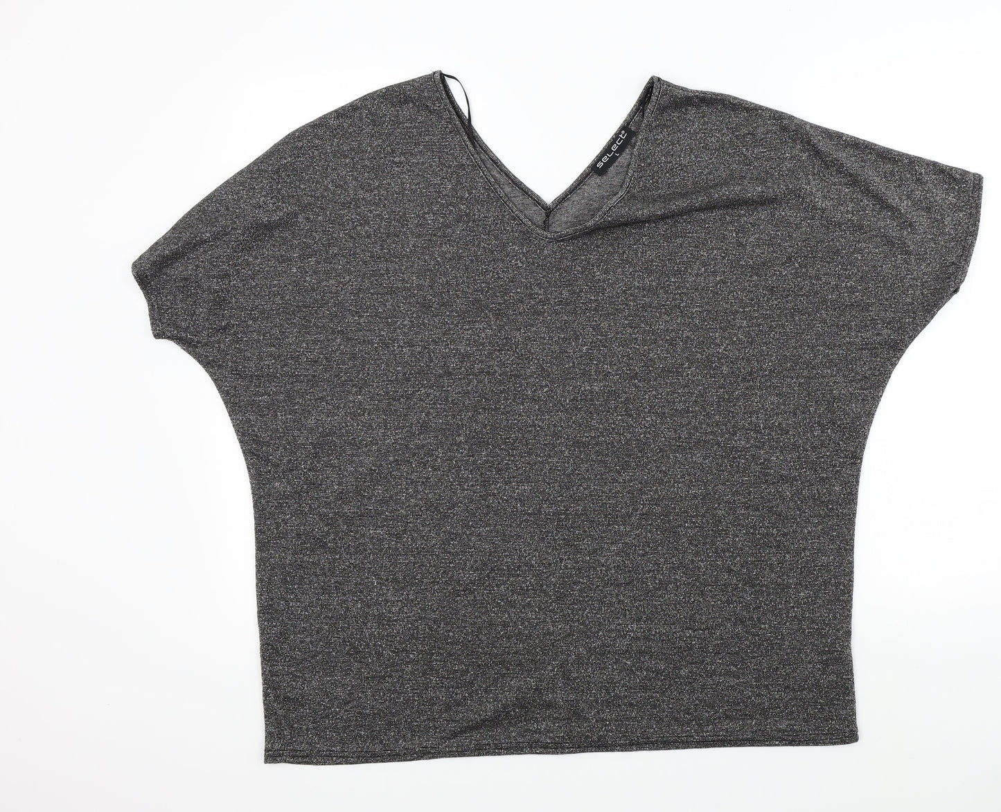 Womens UK Size L Select Black Basic T-Shirt