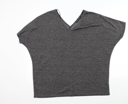 Womens UK Size L Select Black Basic T-Shirt