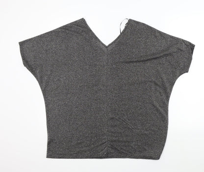 Womens UK Size L Select Black Basic T-Shirt