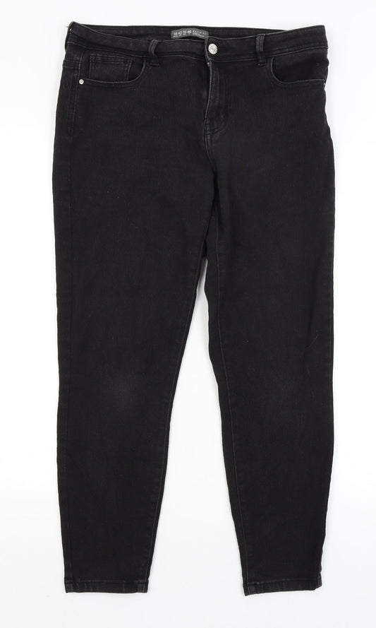 Denim Co  Womens Black   Skinny Jeans Size 14 L25.5 in