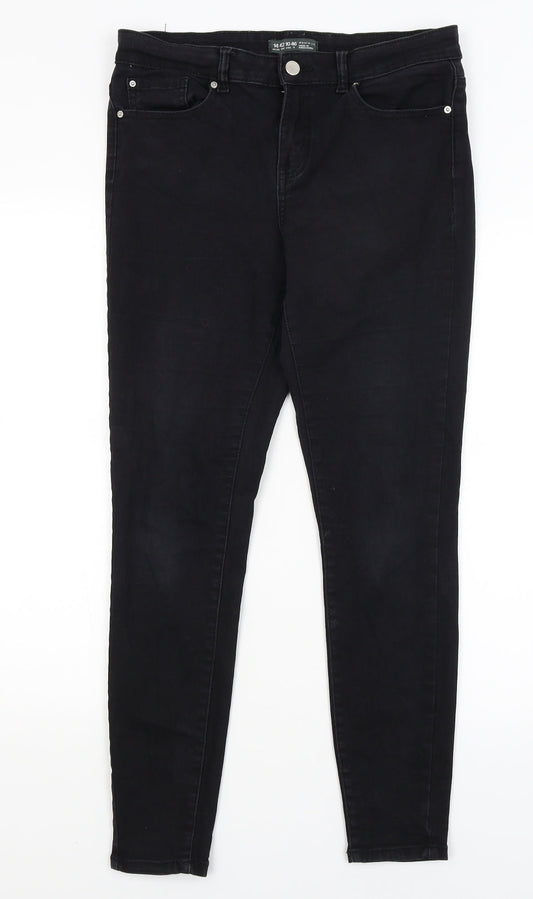 Denim Co Womens Black   Skinny Jeans Size 14 L27.5 in