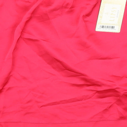 Womens UK Size 18 Lipsy London Pink Basic Blouse