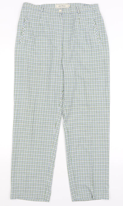 Amy Moore Womens Green Check  Trousers  Size 18 L28 in