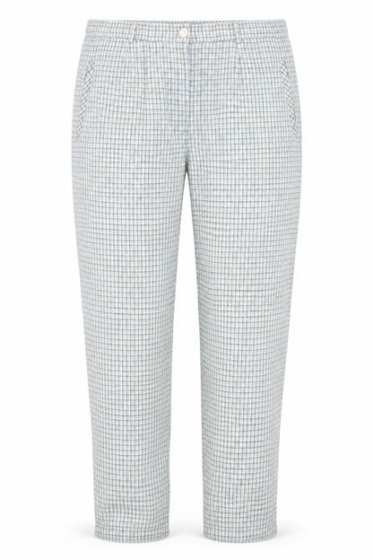Amy Moore Womens Green Check  Trousers  Size 18 L28 in