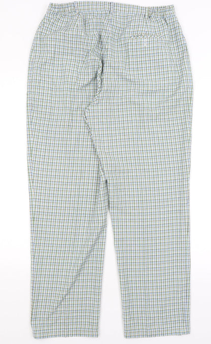 Amy Moore Womens Green Check  Trousers  Size 18 L28 in