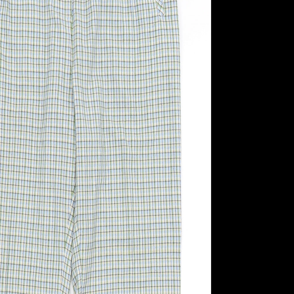 Amy Moore Womens Green Check  Trousers  Size 18 L28 in