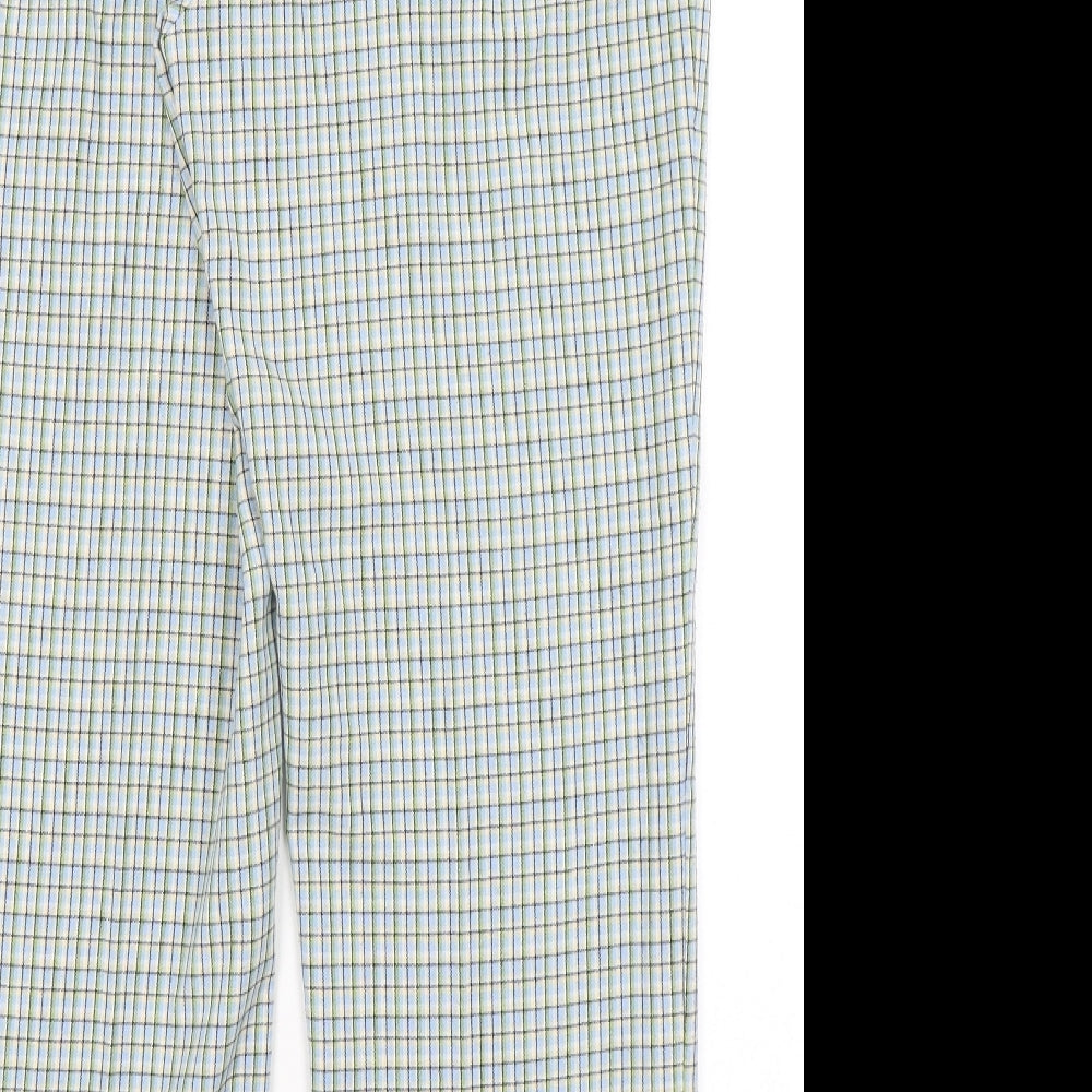 Amy Moore Womens Green Check  Trousers  Size 18 L28 in