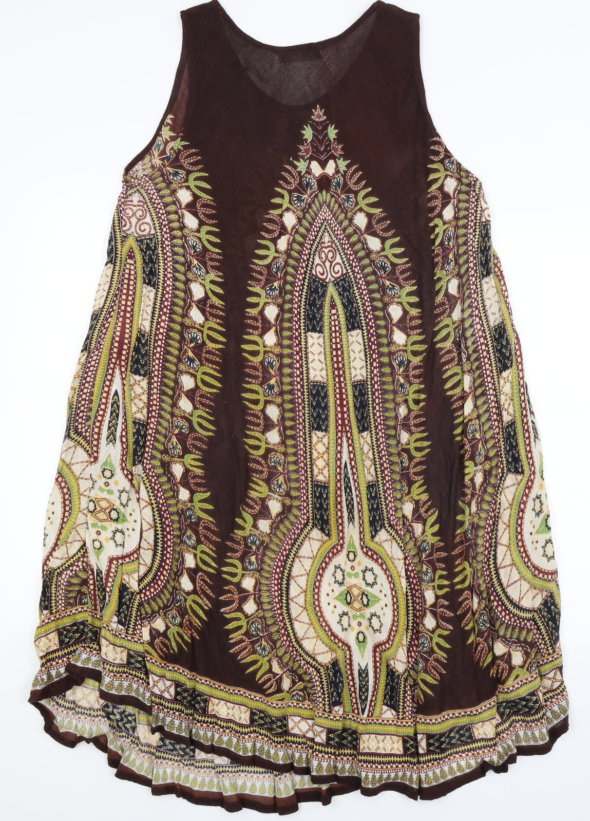 Odel Womens Brown Paisley  A-Line  Size 10