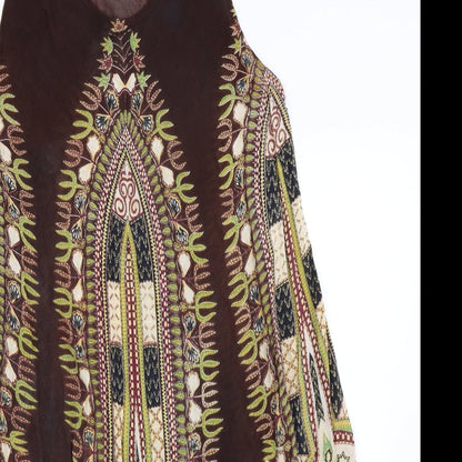 Odel Womens Brown Paisley  A-Line  Size 10