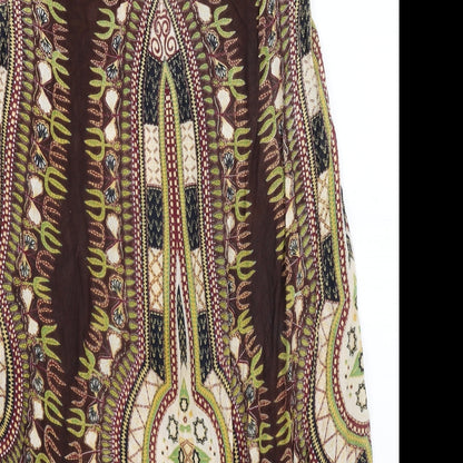 Odel Womens Brown Paisley  A-Line  Size 10