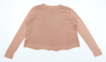 Womens UK Size M Divided Pink Pullover Jumper