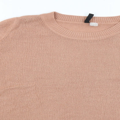 Womens UK Size M Divided Pink Pullover Jumper