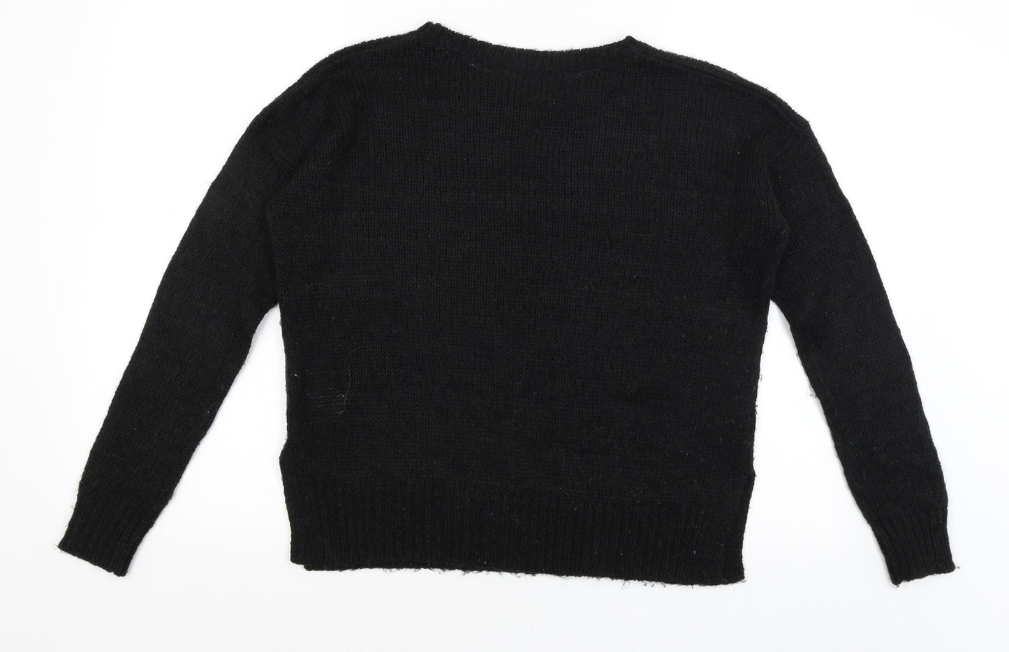 Womens UK Size S New Look Black Pullover Jumper