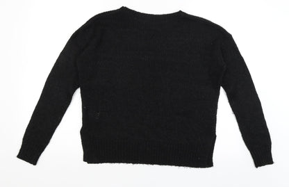 Womens UK Size S New Look Black Pullover Jumper