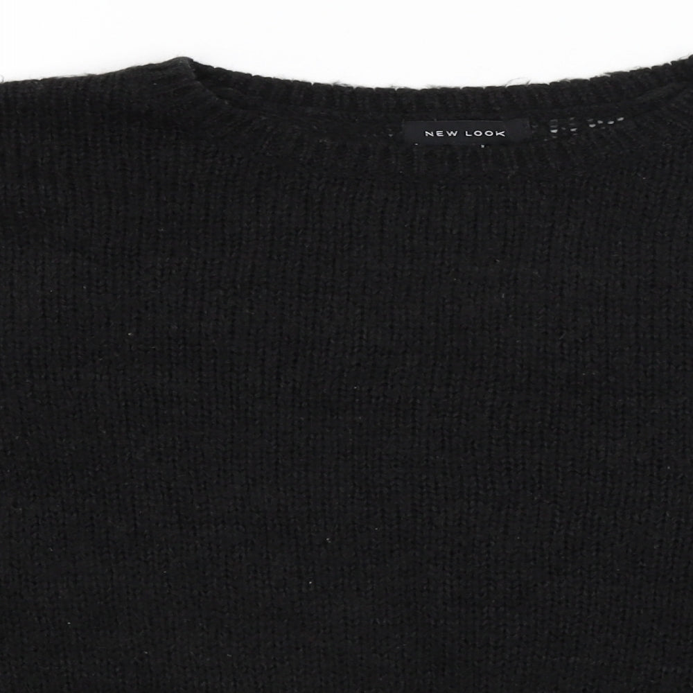 Womens UK Size S New Look Black Pullover Jumper