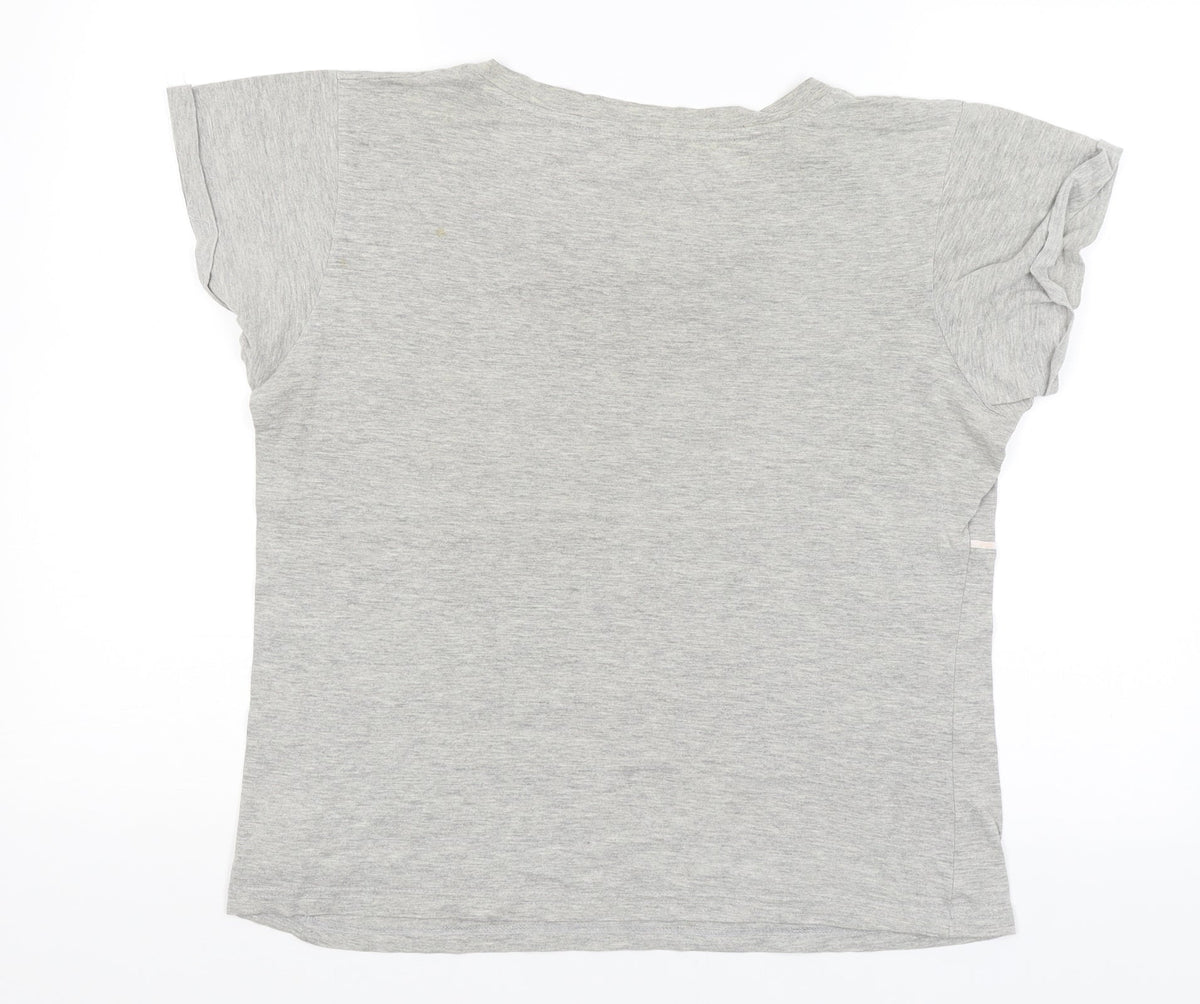 Love To Lounge Womens Grey Solid  Top Pyjama Top Size 12