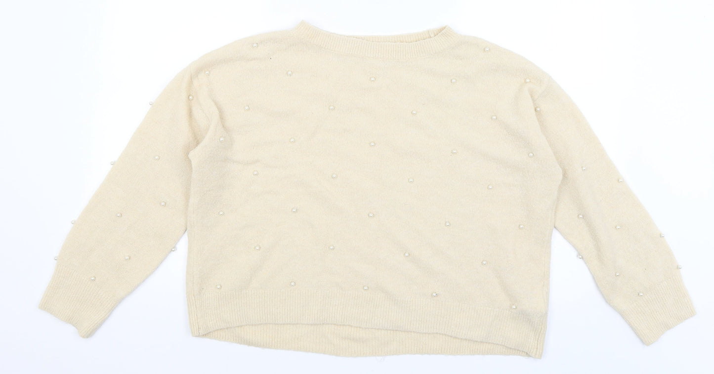 Womens UK Size S H&M Ivory Pullover Jumper