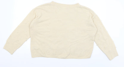 Womens UK Size S H&M Ivory Pullover Jumper