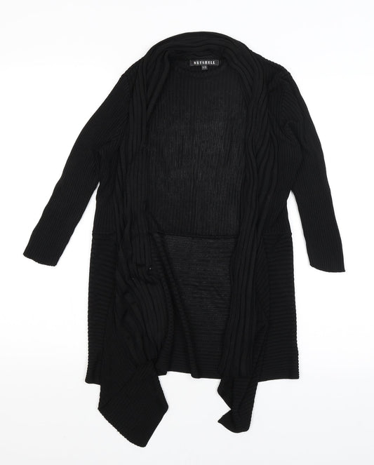 Womens UK Size S Nutshell Black Wrap Jumper