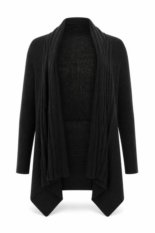 Womens UK Size S Nutshell Black Wrap Jumper