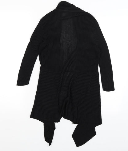 Womens UK Size S Nutshell Black Wrap Jumper