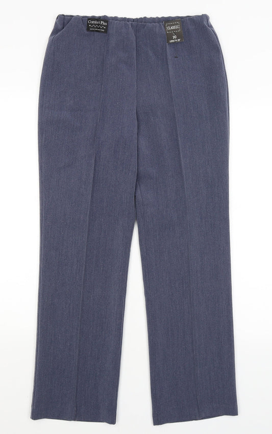 Classic Womens Blue   Dress Pants Trousers Size 10 L28 in