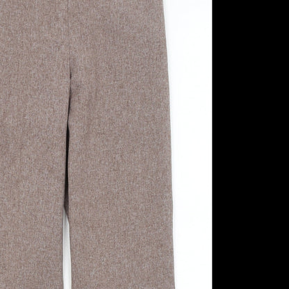 Womens UK Size 10 Emma Regular Fit Dress Pants Brown Trousers