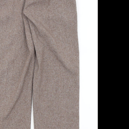 Womens UK Size 10 Emma Regular Fit Dress Pants Brown Trousers