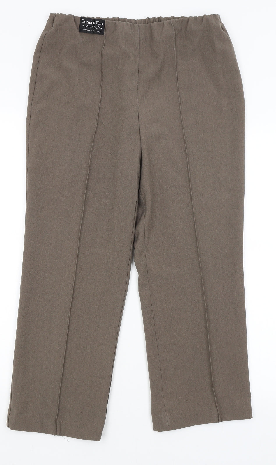 Womens UK Size 10 Classic Regular Fit Dress Pants Brown Trousers