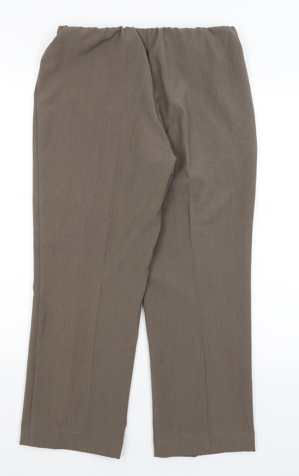 Womens UK Size 10 Classic Regular Fit Dress Pants Brown Trousers