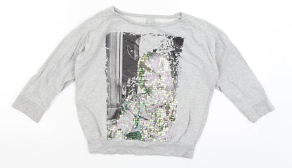 Girl to Girl Girls Grey   Pullover Sweatshirt Size 5-6 Years