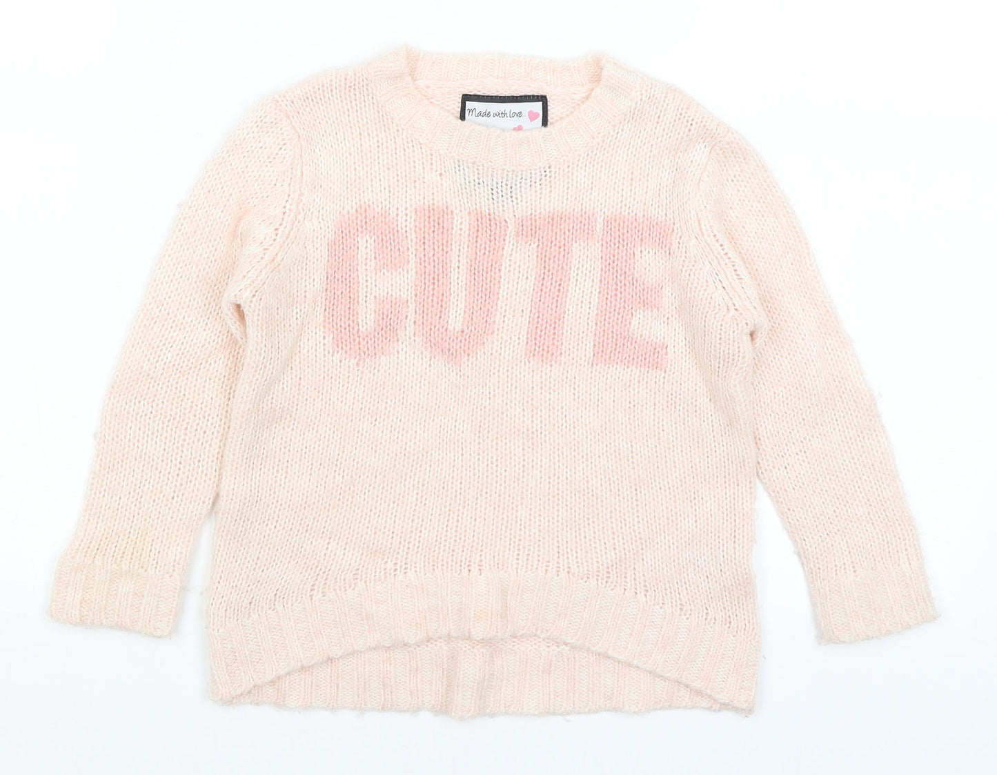 Sweet Millie Girls Pink   Pullover Jumper Size 5 Years  - Cute