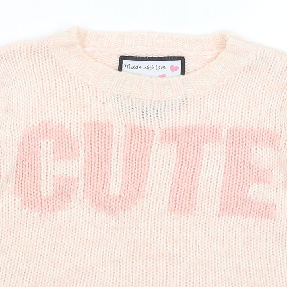 Sweet Millie Girls Pink   Pullover Jumper Size 5 Years  - Cute