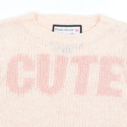Sweet Millie Girls Pink   Pullover Jumper Size 5 Years  - Cute