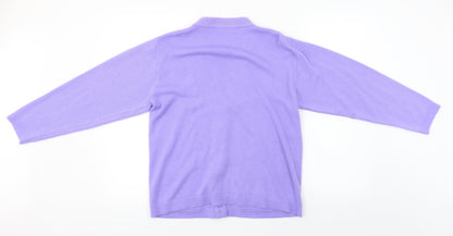 care Womens Purple   Cardigan Jumper Size M