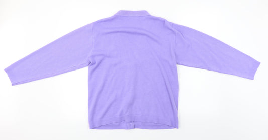 care Womens Purple   Cardigan Jumper Size M