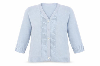 Womens UK Size L Donna Lewis Blue Cardigan Jumper