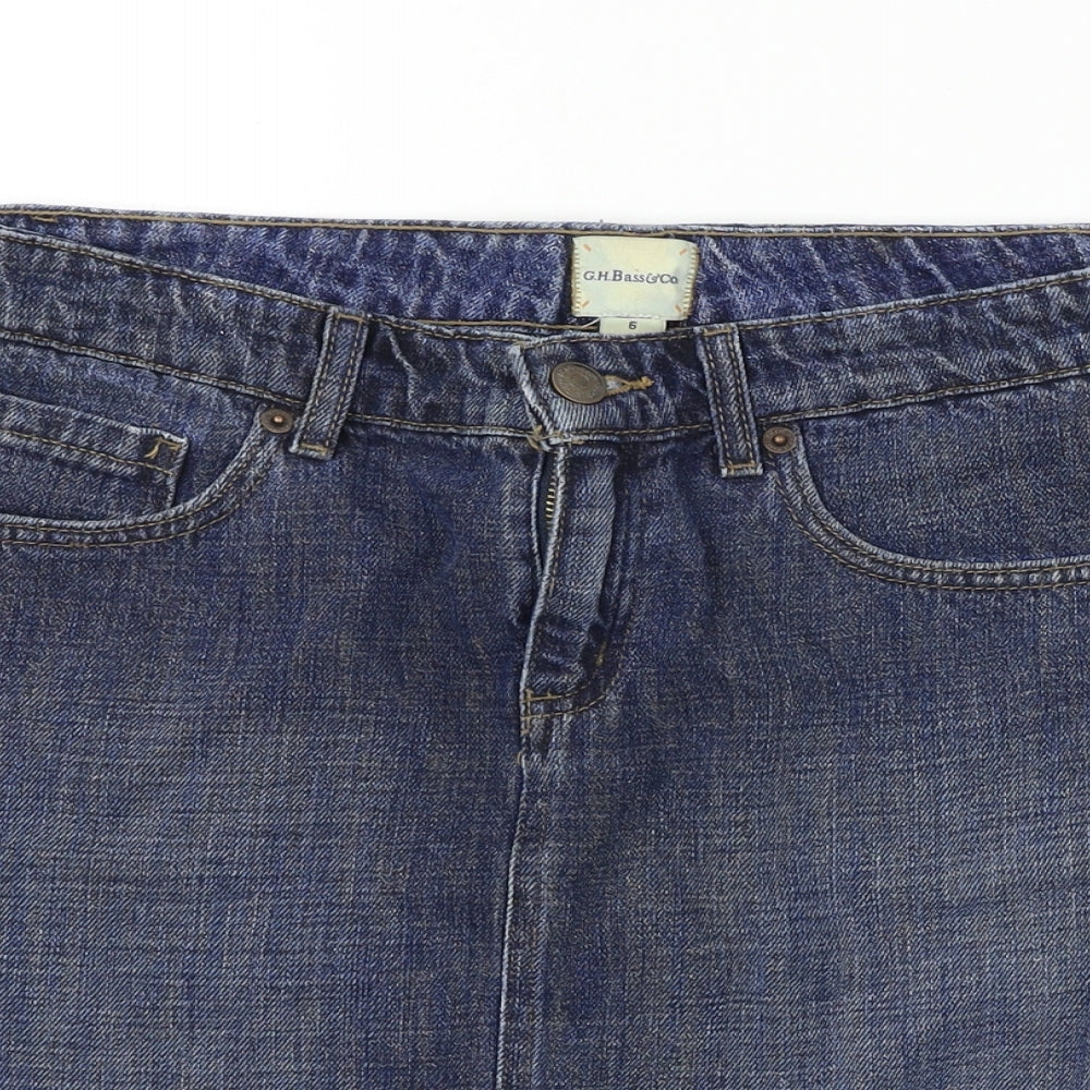 Gh Bass & Co  Womens Blue   A-Line Skirt Size 30 in