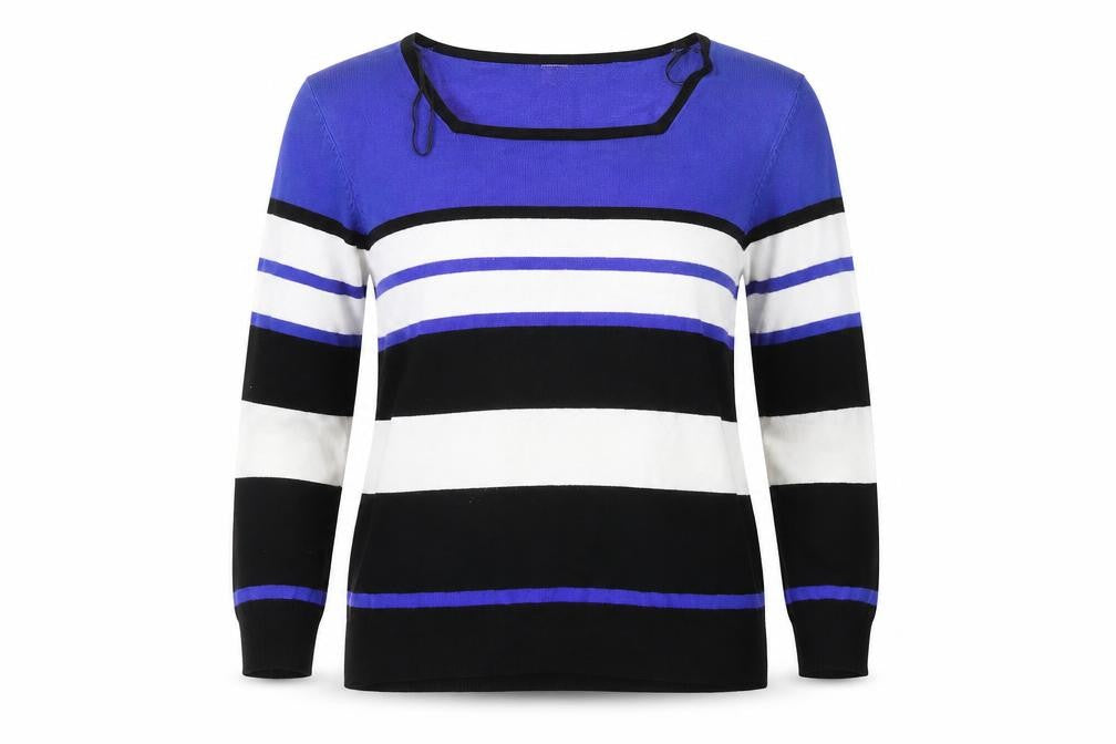 Womens UK Size M TEXT Blue Pullover Jumper