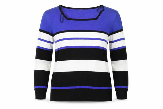 Womens UK Size M TEXT Blue Pullover Jumper