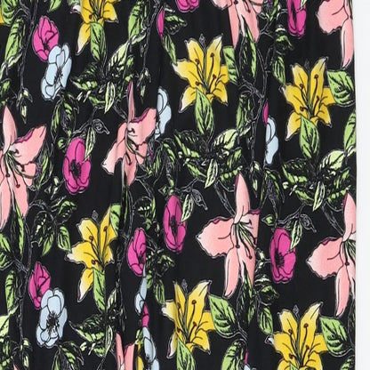 Origionals   Womens Black Floral  Trousers  Size L L20 in
