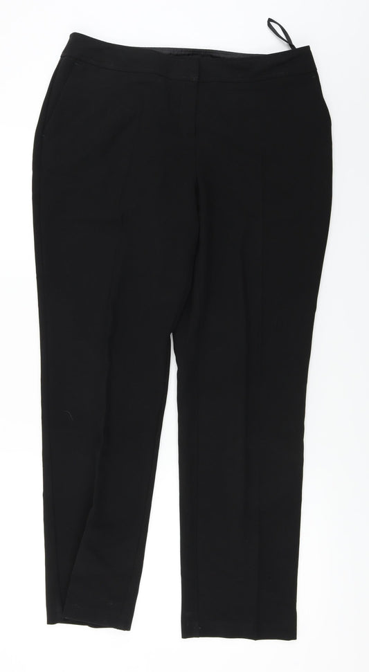 F&F Womens Black   Trousers  Size 14 L25 in