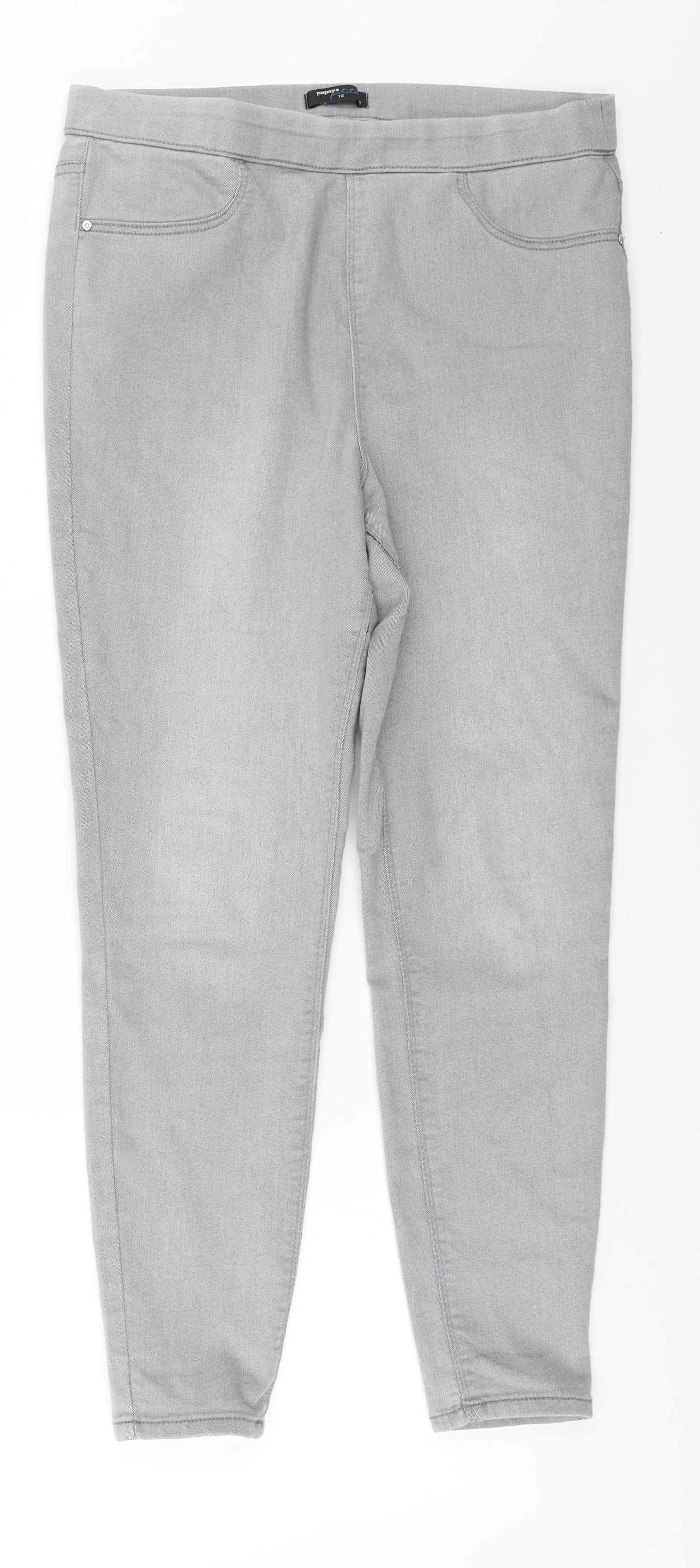 Womens UK Size 12 Papaya Regular Fit  Grey Trousers
