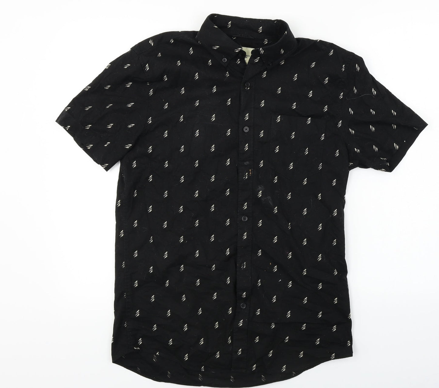 American Eagle Outfitters  Mens Black    Button-Up Size S