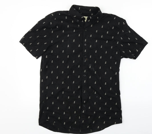 American Eagle Outfitters  Mens Black    Button-Up Size S