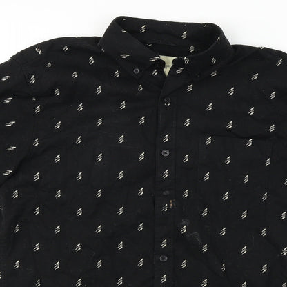 American Eagle Outfitters  Mens Black    Button-Up Size S