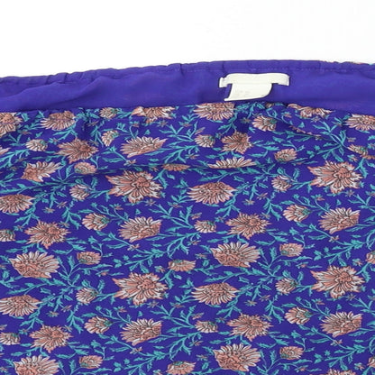 Womens UK Size 10 H&M Blue Basic Blouse