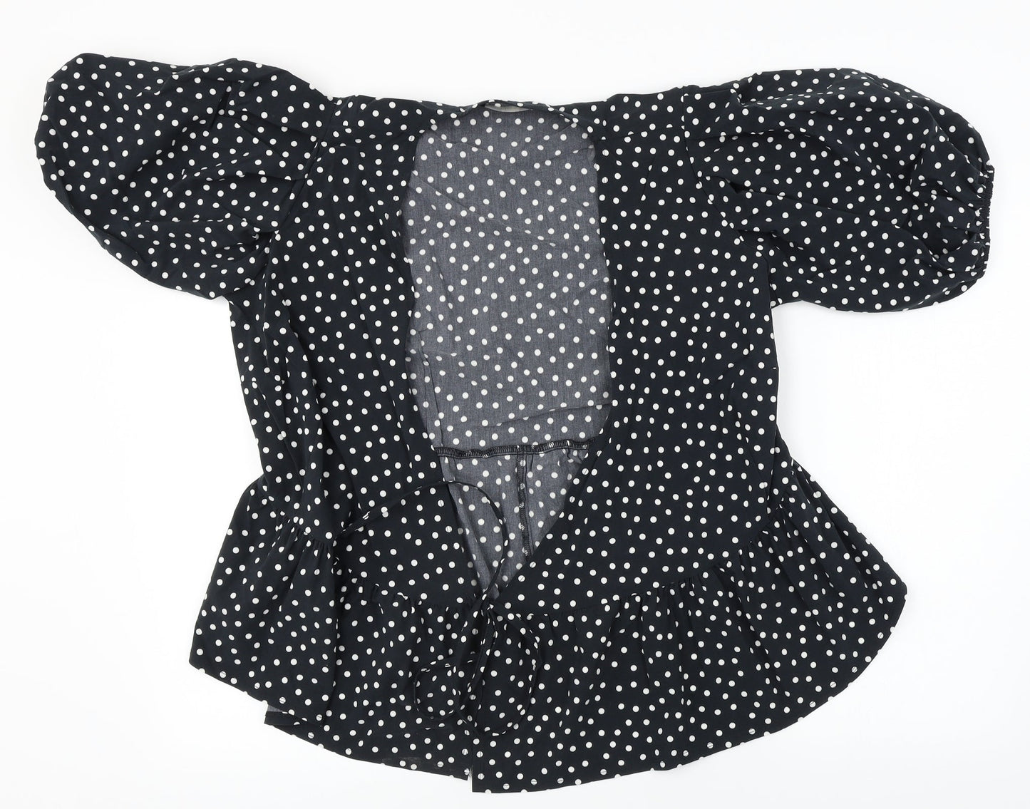 George  Womens Black Polka Dot  Cardigan Jumper Size 14