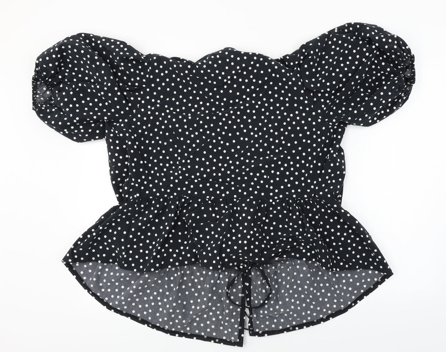 George  Womens Black Polka Dot  Cardigan Jumper Size 14