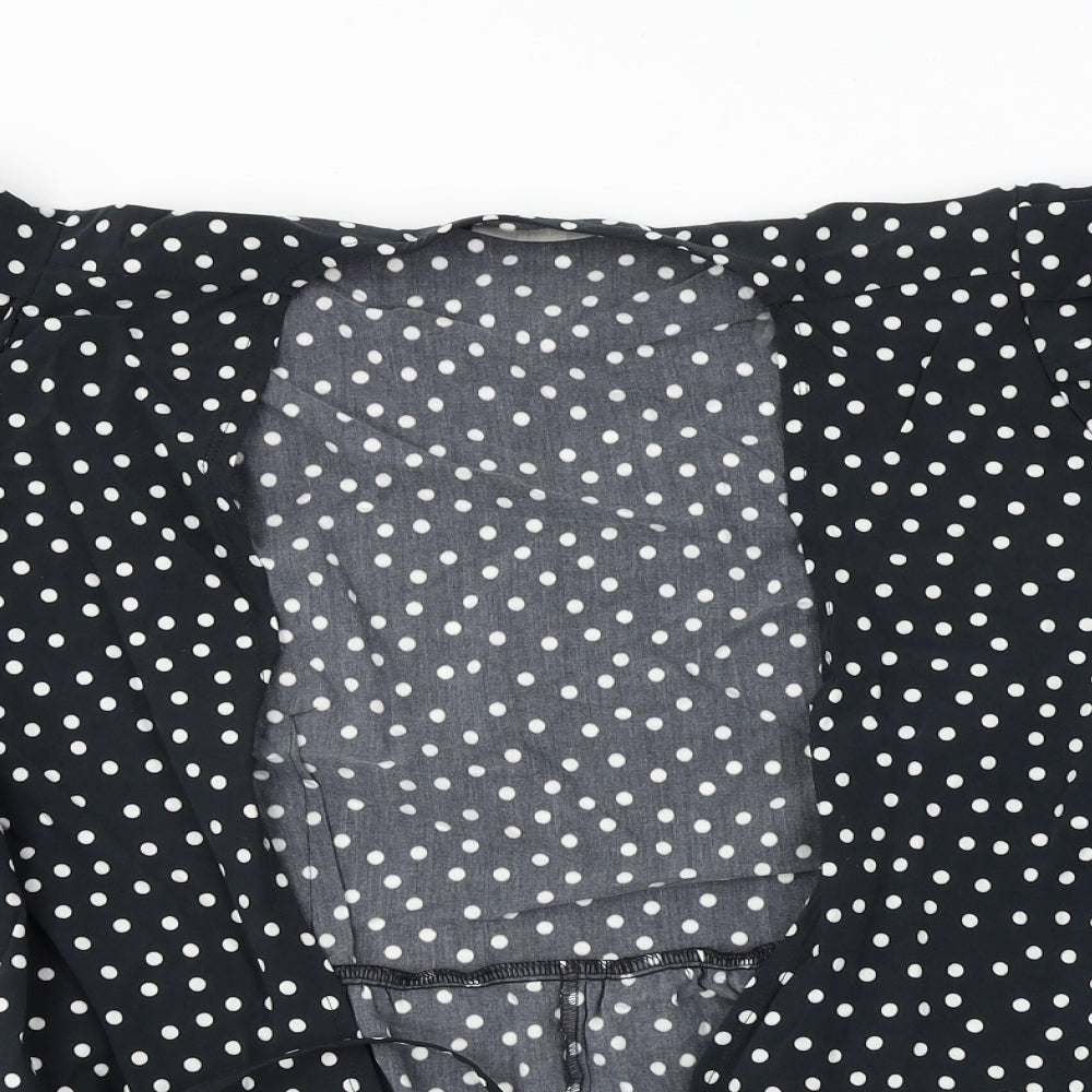George  Womens Black Polka Dot  Cardigan Jumper Size 14